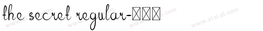 the secret regular字体转换